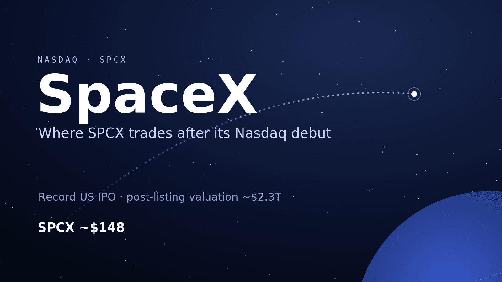 SPCX 股價：SpaceX 在納斯達克上市後的交易表現