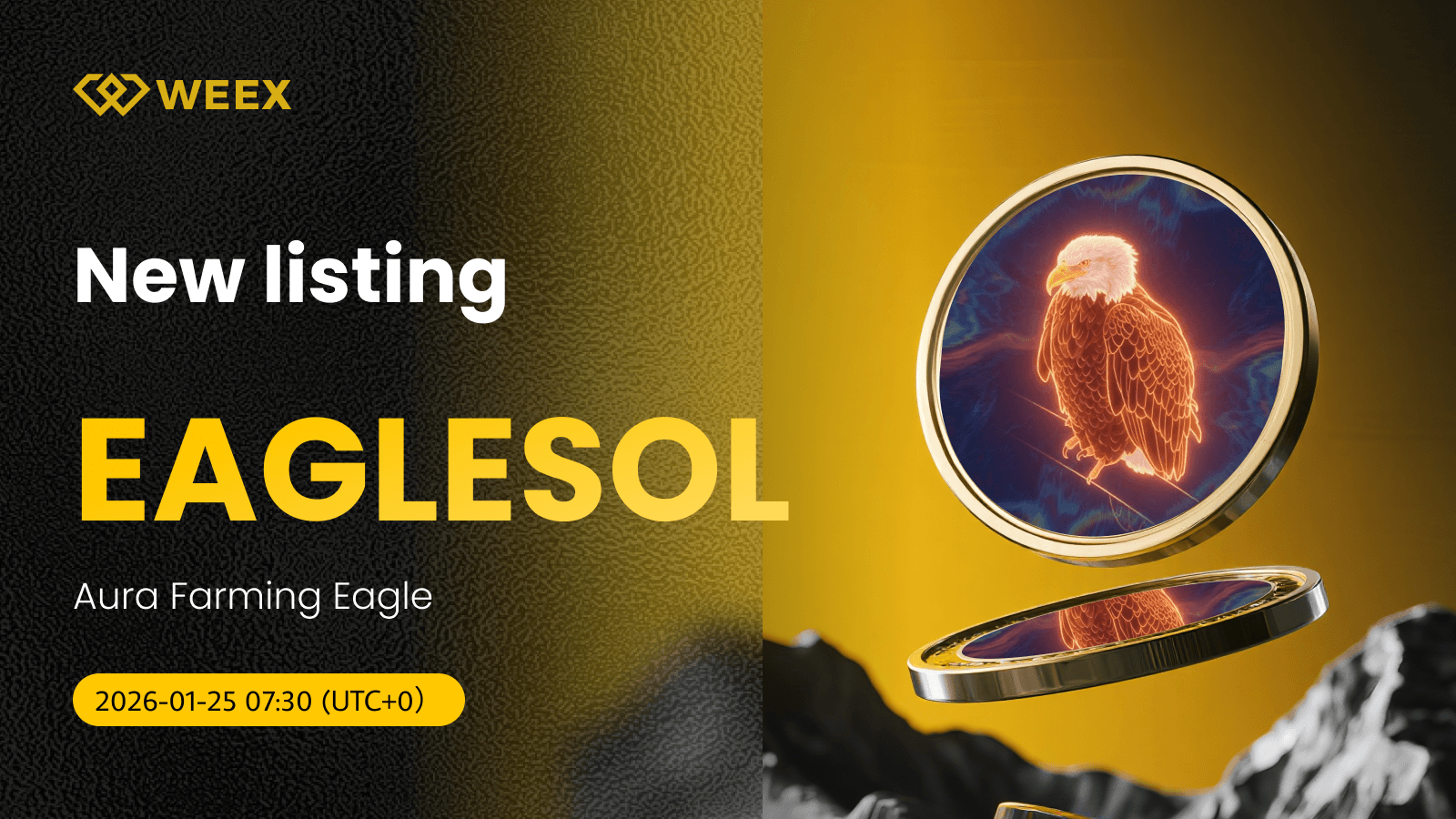 COMÉRCIO AO SPOT DE EAGLESOL USDT ao vivo na WEEX: Eagle da Aura Farming