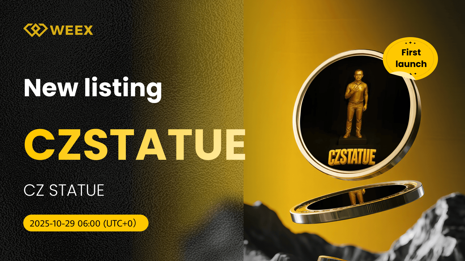 CZSTATUE USDT 现货交易已在 WEEX 上线