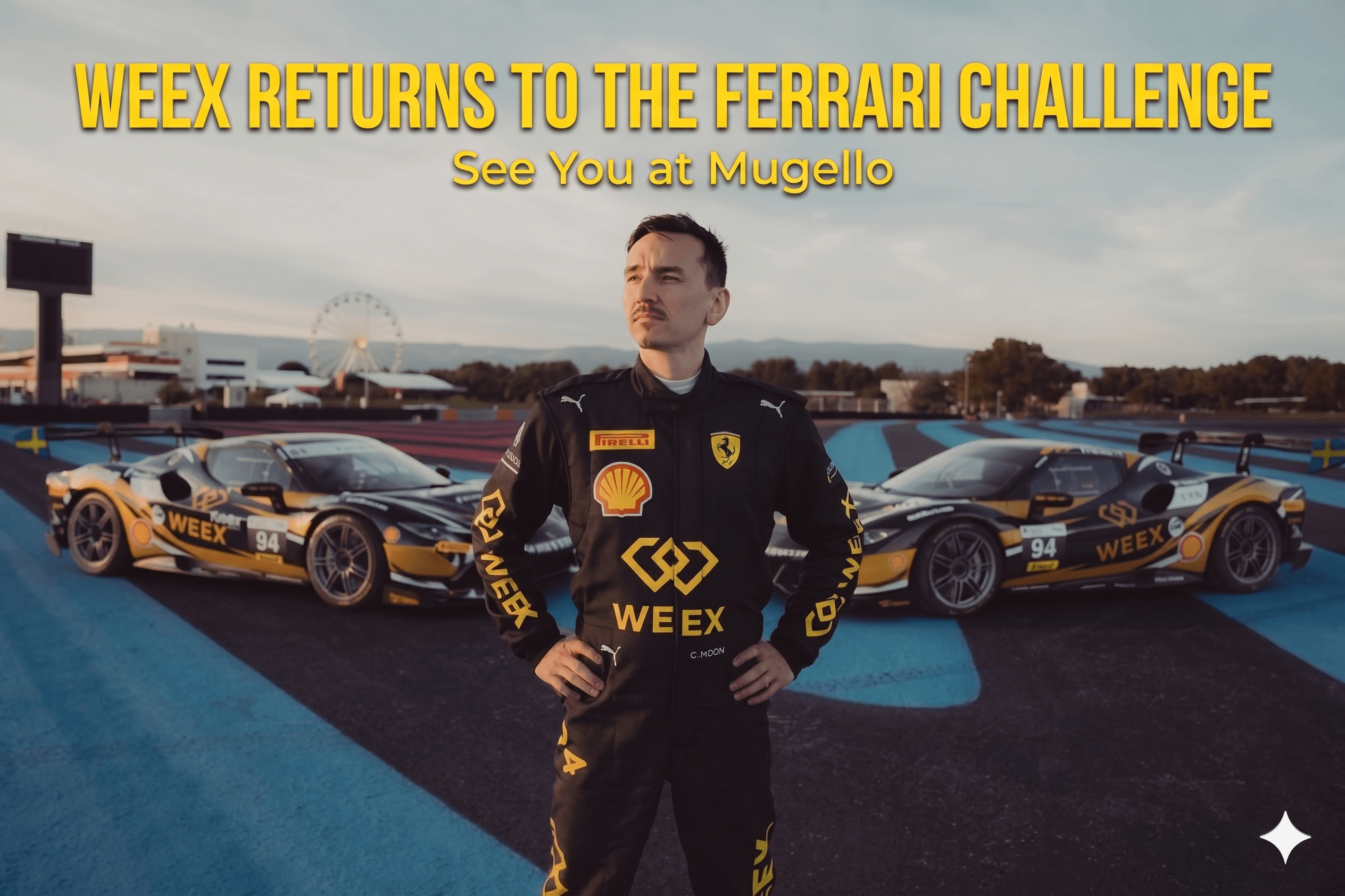 Carl Moon e a WEEX rumo a Mugello: O Desafio Ferrari do Trader de Criptomoedas