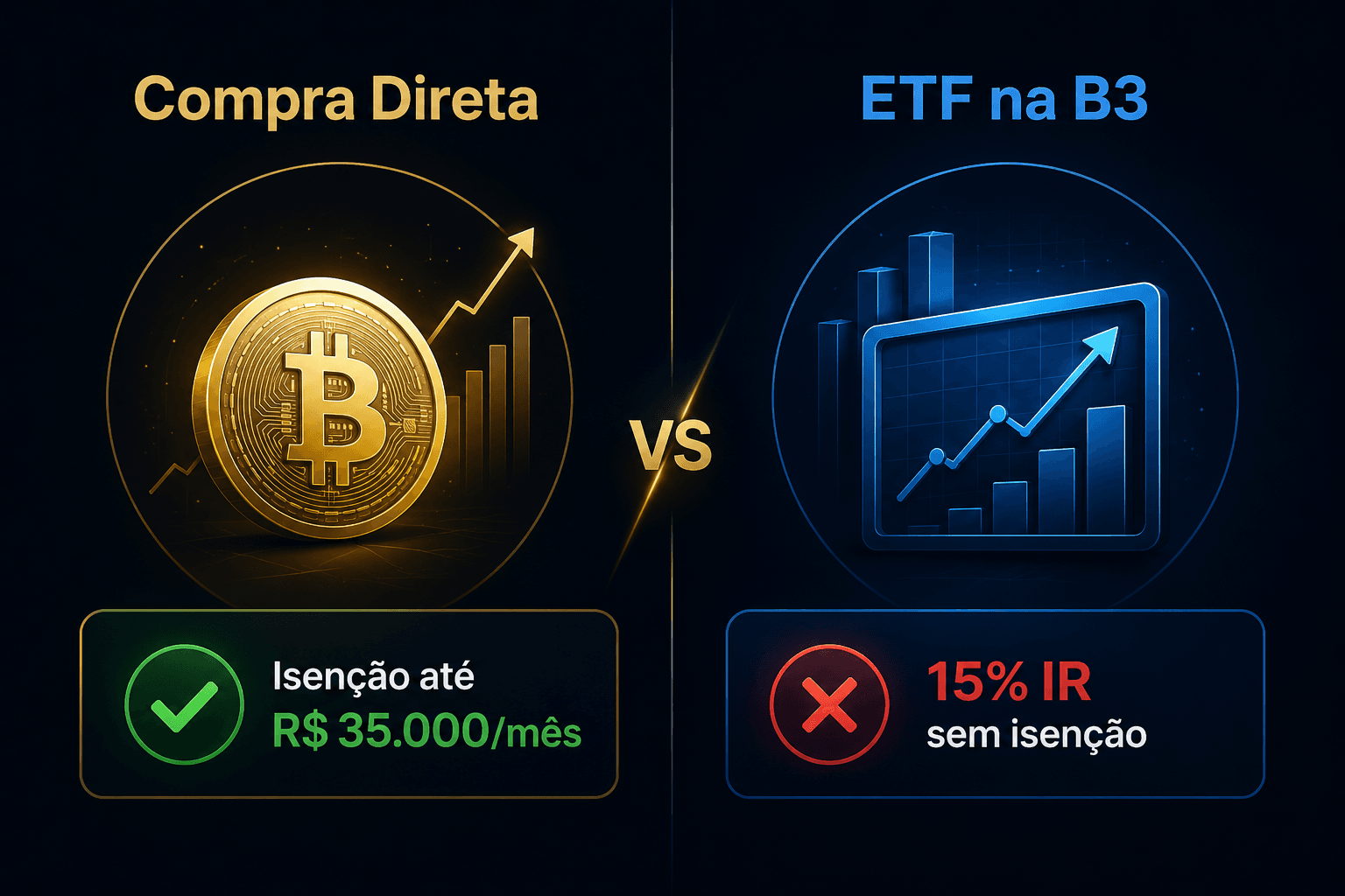 B3 比特币 ETF 与交易所直接购买的所得税比较