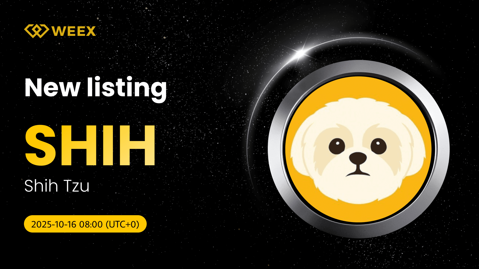 SHIH USDT Now on WEEX for Shi Tzu (SHIH) Coin Trading