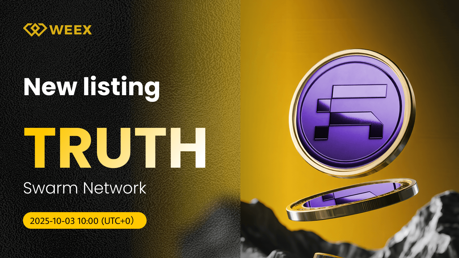 TRUTH USDT hiện đã có mặt trên WEEX: Giao dịch Swarm Network Coin