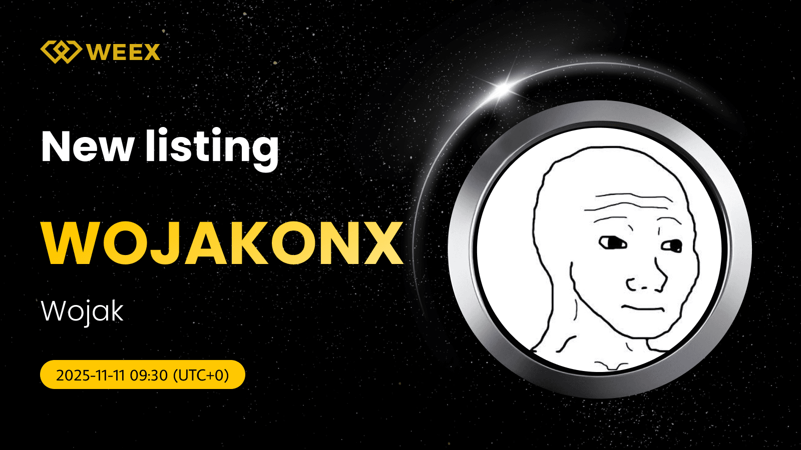 WOJAKONX USDT 現貨交易在 WEEX 交易所啟動