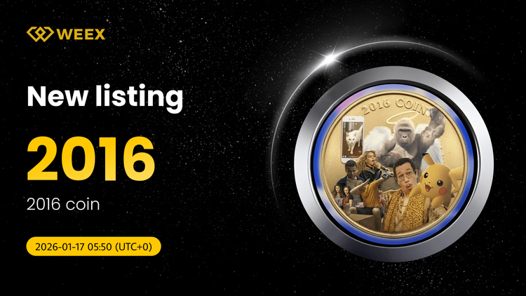 2016 Coin (2016) 上線 WEEX：立即交易 2016/USDT