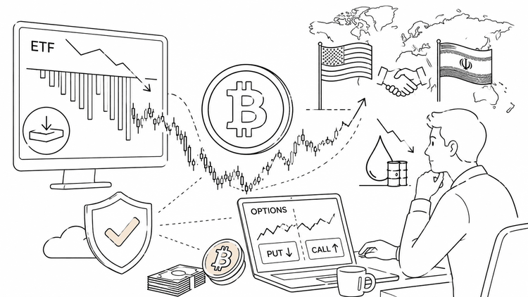 比特币波动受 ETF、伊朗局势及新型对冲浪潮驱动