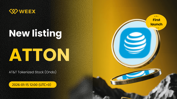 ATTON USDT ao vivo no WEEX Spot: Moeda tokenizada da AT&amp;T (Ondo)