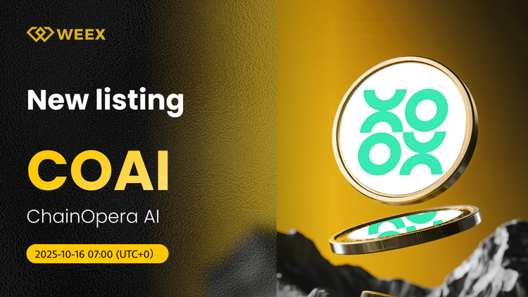 COAI/USDT 交易对现已在 WEEX 上线，支持 ChainOpera AI Coin
