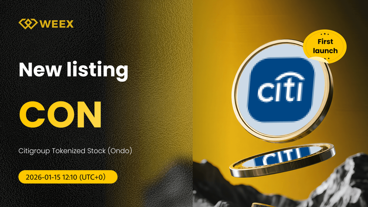 PAR CON USDT Listado: Ação Tokenizada da Citigroup na WEEX Spot