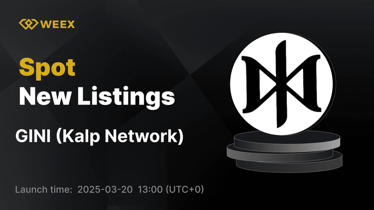 Kalp Network (GINI) agora listada na WEEX com o par GINI USDT disponível
