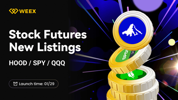 WEEX lista contratos futuros de USDT para HOOD, SPY e QQQ