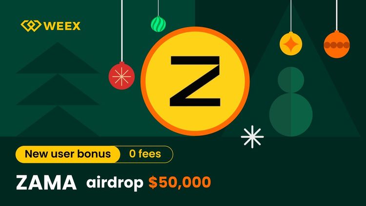 Evento de Airdrop da ZAMA na Bolsa WEEX: Compartilhe 50.000 USDT em Recompensas